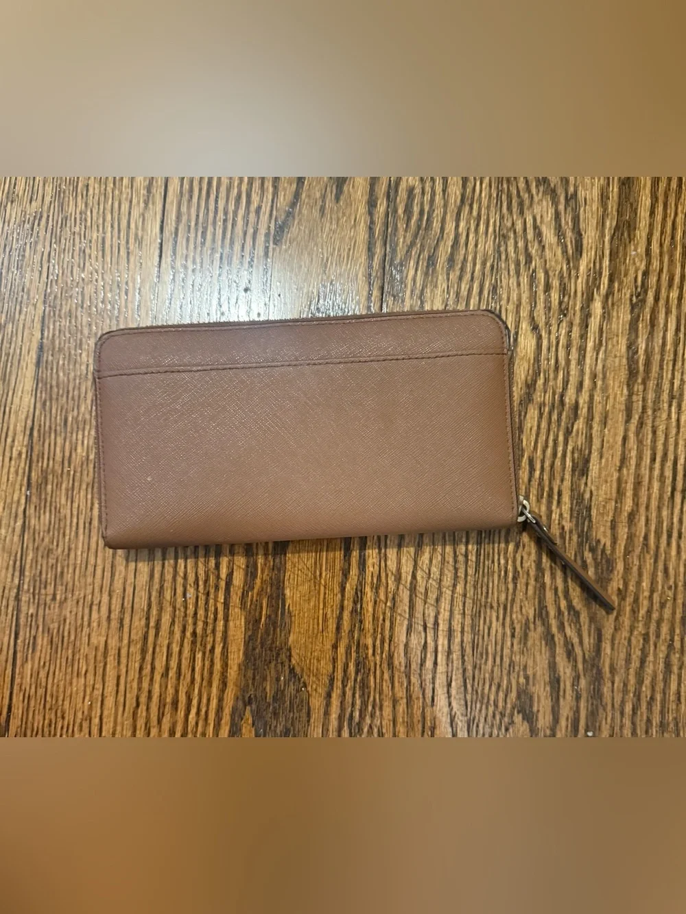 kate spade Saffiano Slim Wallet in Dusty Rose Brown